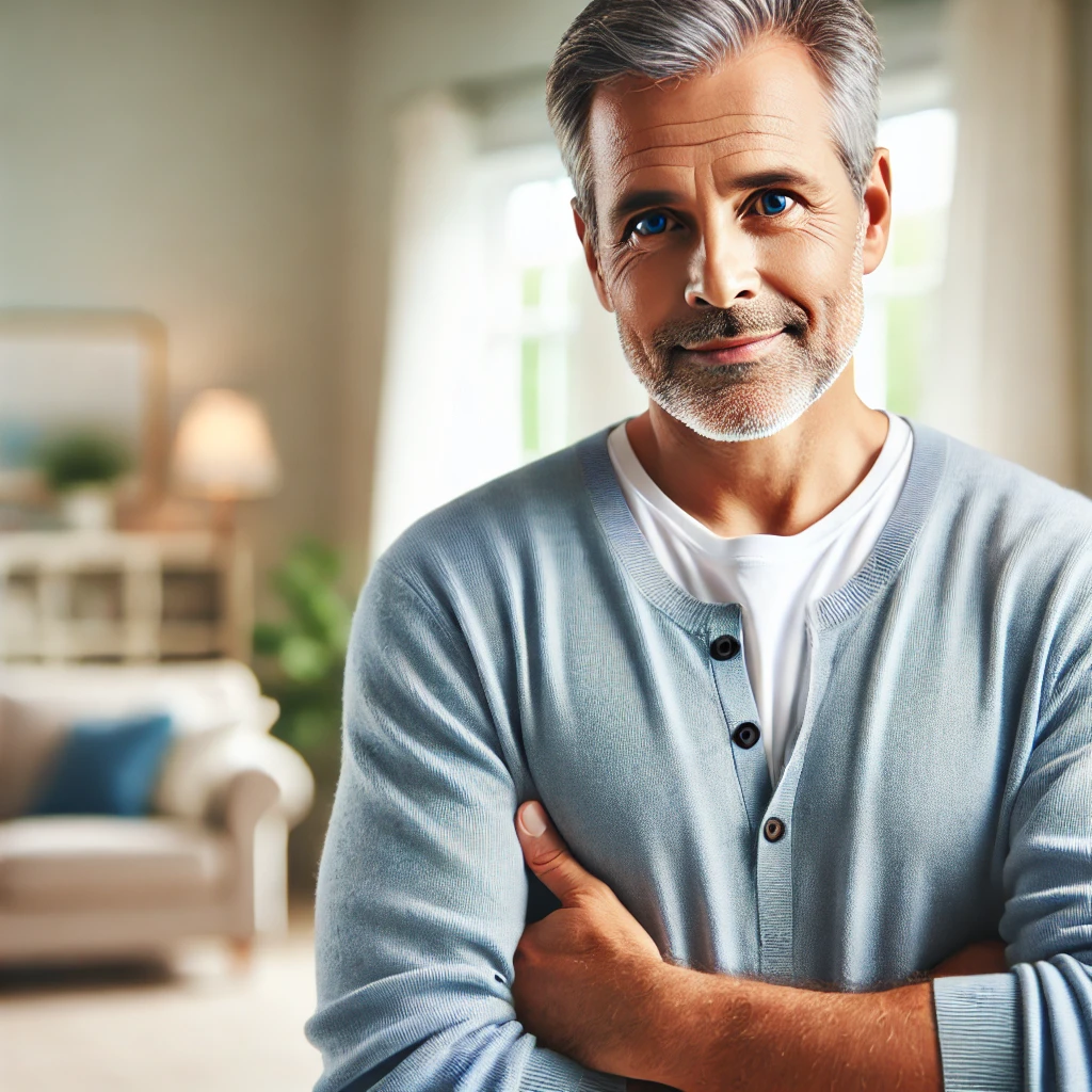 DALLE_2025-02-13_15_29_44_-_A_middle-aged_man_with_a_friendly_and_confident_expression__experiencing_mild_weight_gain__He_is_standing_in_a_bright__cozy_living_room__wearing_comfo.webp